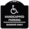 Signmission Handicapped Parking Sundays W/ Graphic Heavy-Gauge Aluminum Sign, 18" x 18", BS-1818-23917 A-DES-BS-1818-23917 - alternate 1